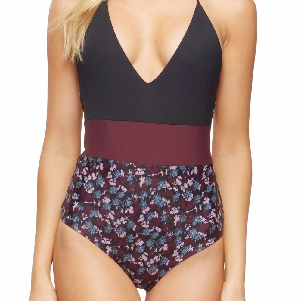 TAVIK Chase One Piece Colorblock Halter Swimsuit